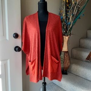 CANDIE'S Kimono Batwing Open Front Sweater